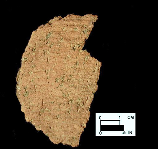 Dames Quarter exterior surface of body sherd from a Maryland unprovenienced site.